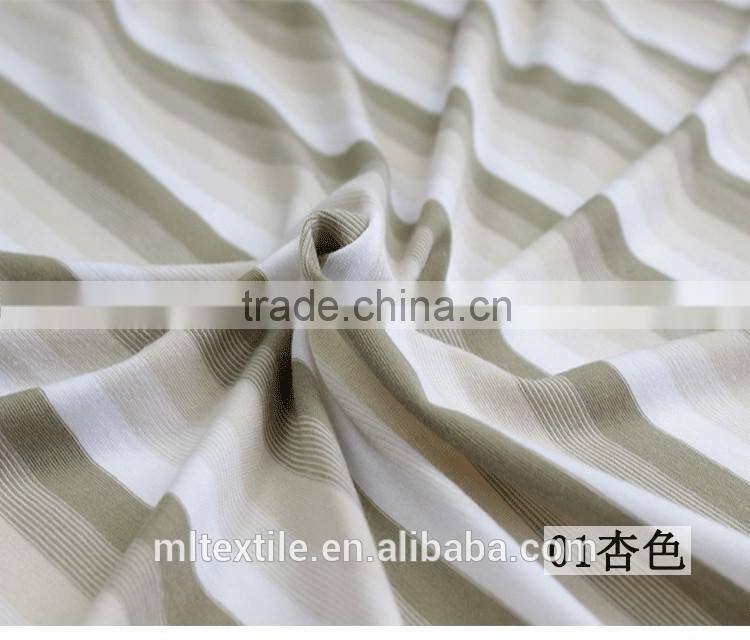 Yarn dyed stripe pattern knitting lycra fabric Tshirt fabric