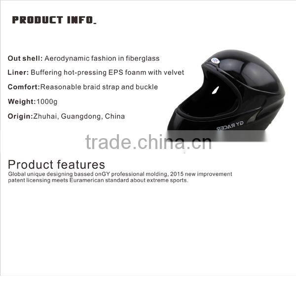 Fiberglass safety helmet with innovative ventilation for paragliding