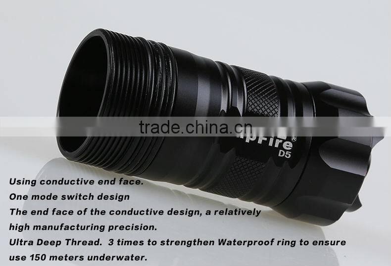Supfire D5 Outdoor Torch Light with High Power LED Flashlight