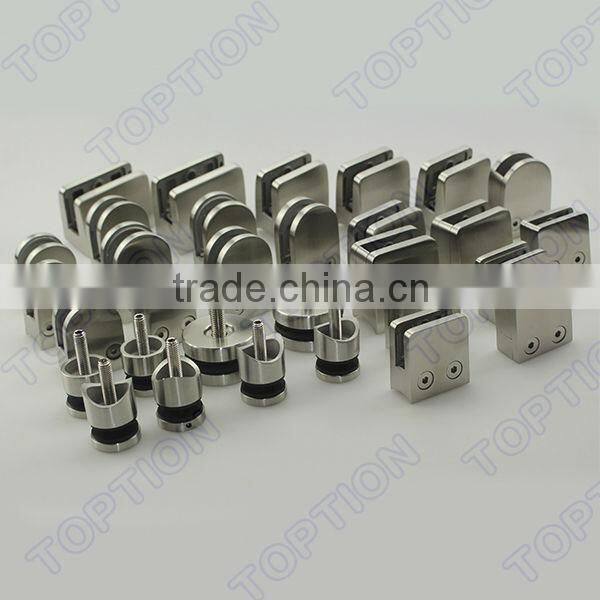 Flat Back Small D Stainless Steel Glass Clamp