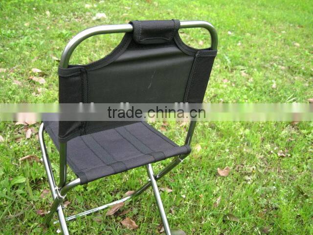 Outdoor portable aluminum folding fishing chair with backrest