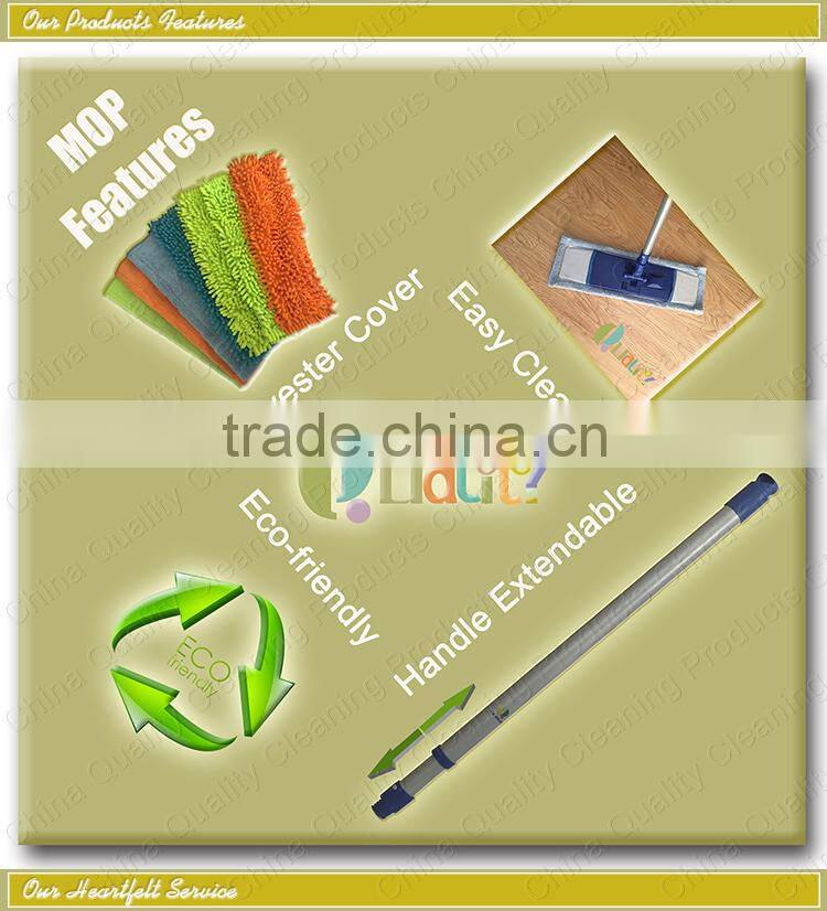 2015 new products 3 in 1 multi-function flat mop retractable mop handle