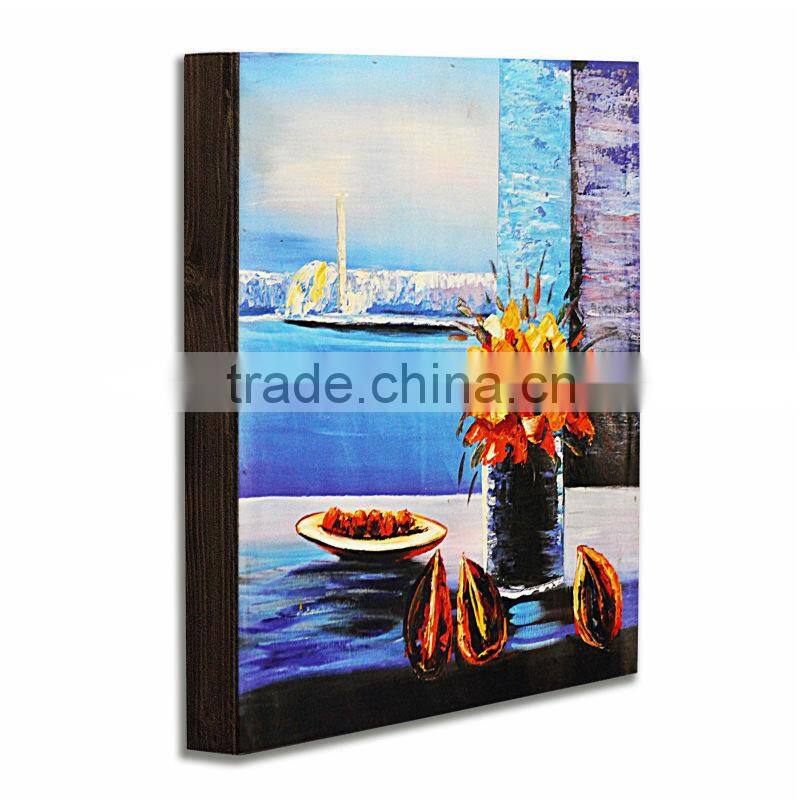 Wooden natural scenery painting hotel decoration
