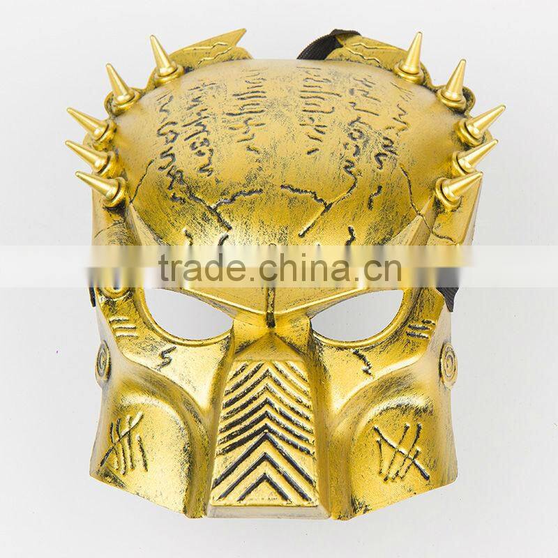 Golden Silver Plastic Movie Masquerade Predator Mask