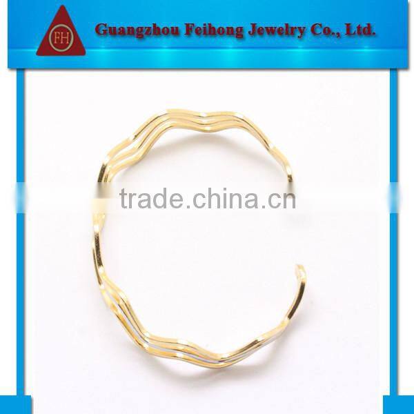 New fashion and best price jewelry gold bracelet connected ring