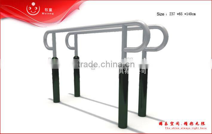 High strength galvanization steel parallel bars outdoor fitness equipment