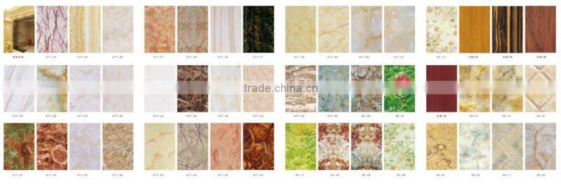 Marble design PVC wall panel for home interior decoration