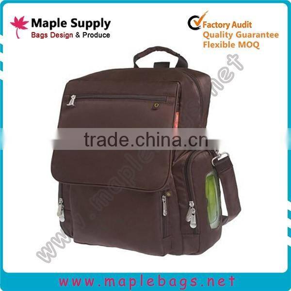 Brown large backpack style diaper bag