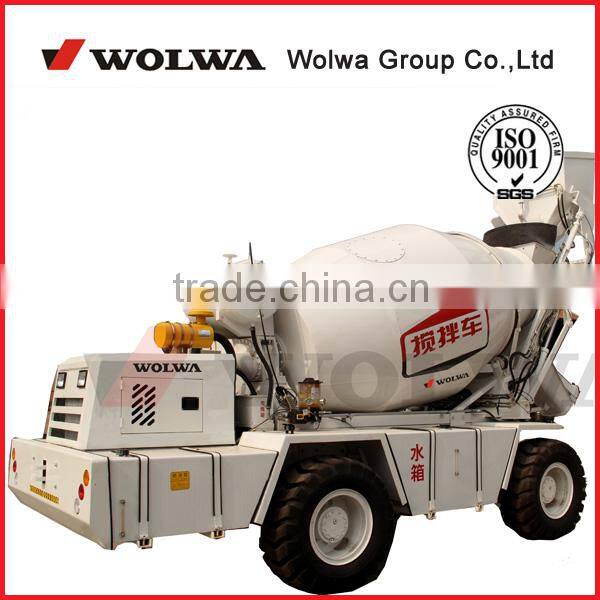 WOLWA Mobile concrete mixer truck 1.2m3 with hydraulic self-loading system