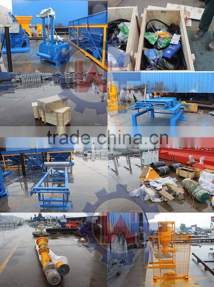 WANTE MACHINERY WANTE BRAND QT6-15B Fully automatic block making machine line with 9m screw conveyor