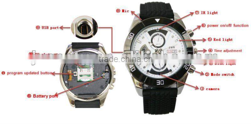 Wireless Watch Camera JVE-3105G-8 wireless night vision equipment;wireless digital watch