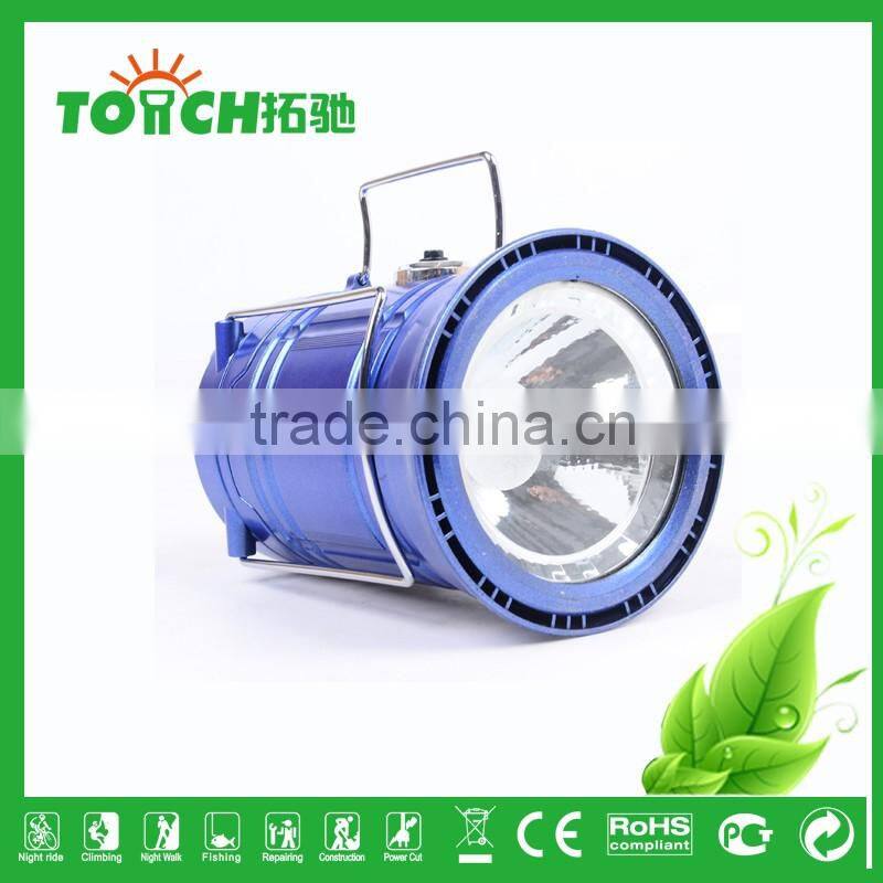 Brand New Plastic Rechargeable Emergency Camping Light High Quality LED Camp Torch Lamp 2 in 1 Lantern