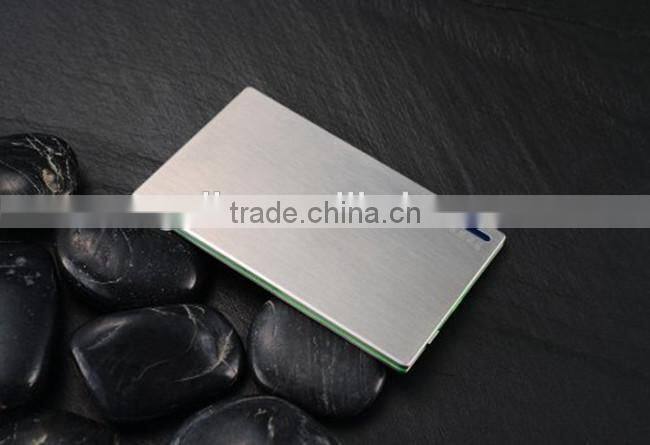 2015 hot promotion custom logo 2500mah portable ultra thin credit card power bank