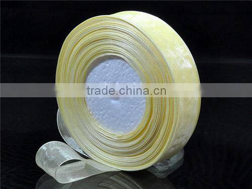 Golden Edge Polyester/Nylon Organza Ribbon