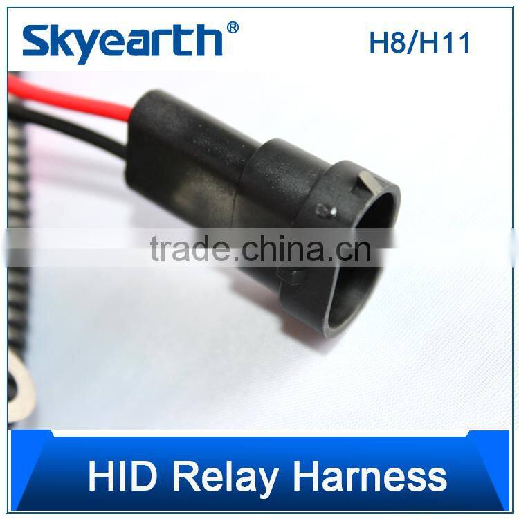 HID Xenon relay cable for H8, HID Conversion Kit Relay Wire Harness, H3 H4 H7 H8 H11 9005 9006 HID relay harness