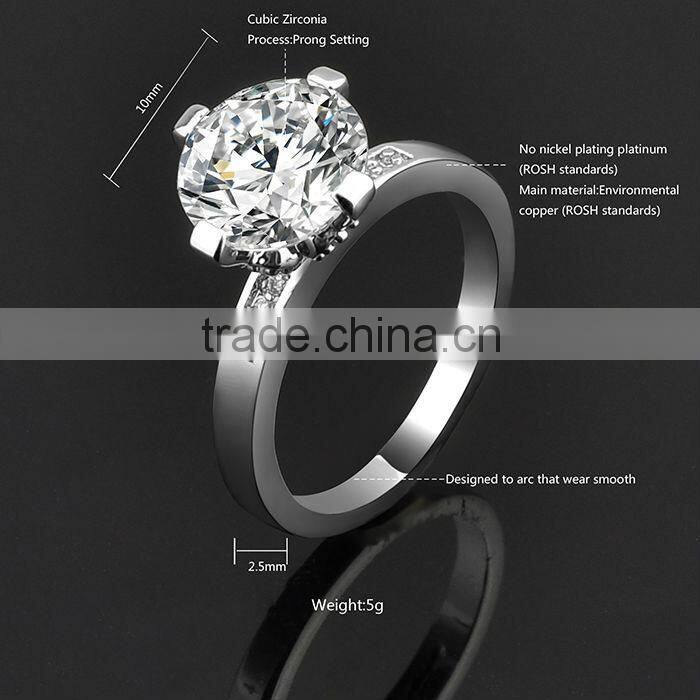 Romantic Cubic Zirconia Women's Ring 18K Diamond Rings
