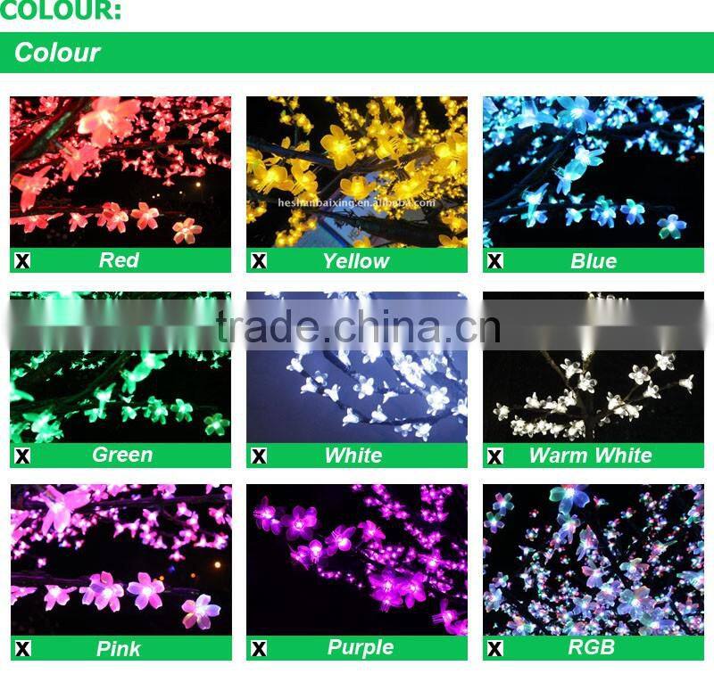New Design Outdoor Decoration Tricolor LED Cherry Tree Light