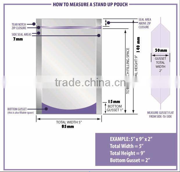 Three-side Seal Pouch's drug plastic bag