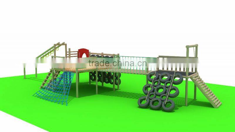 Rope Course 2016 Children Outdoor Wood Material Playground