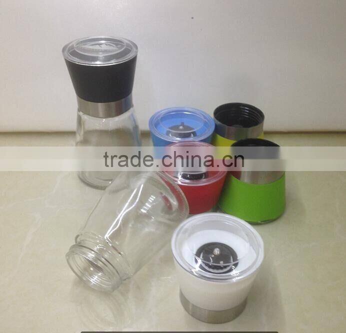 stainless steel salt & pepper grinder set 150ml, sea salt grinder