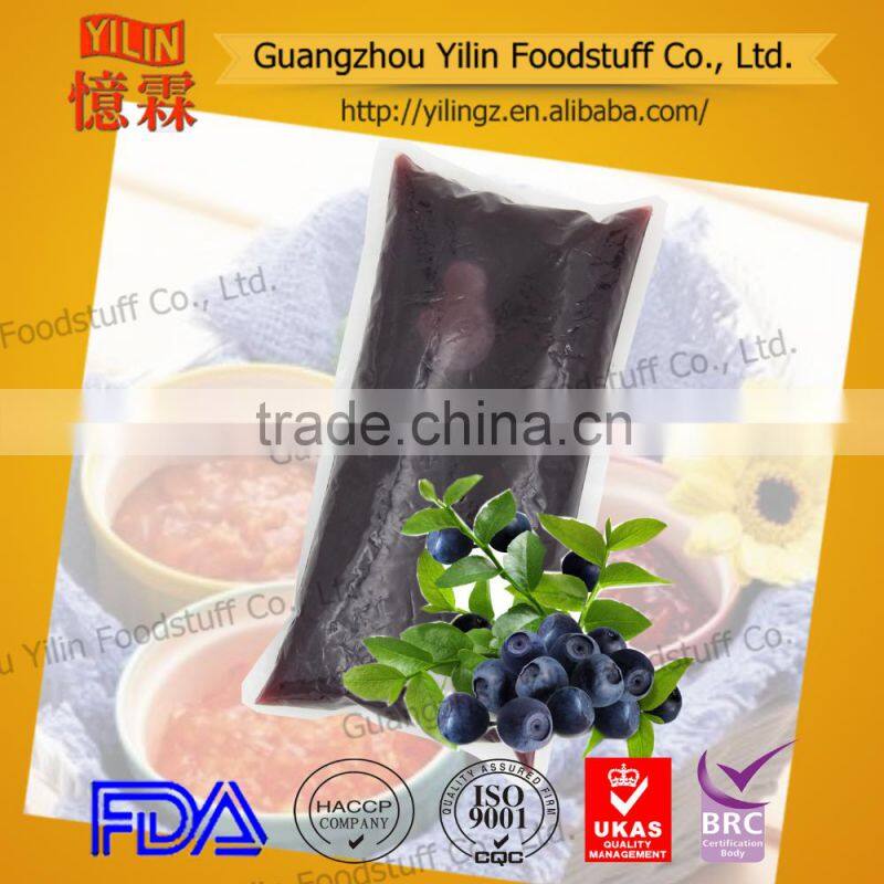 1.2kg PE bag natural blueberry jam OEM in China factory