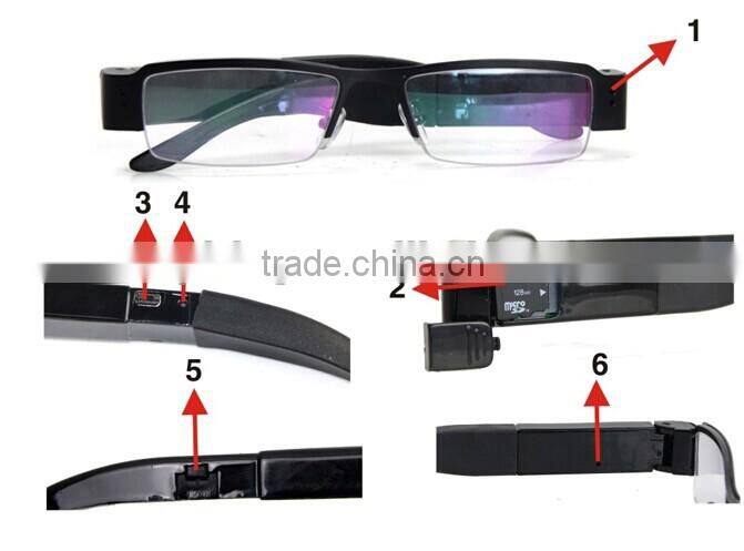 1280*720P with 5.0 mega pixels camera glasses hd