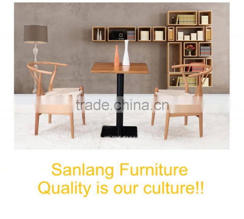 restaurant furniture french style cafe shop cone solid wooden chair with table