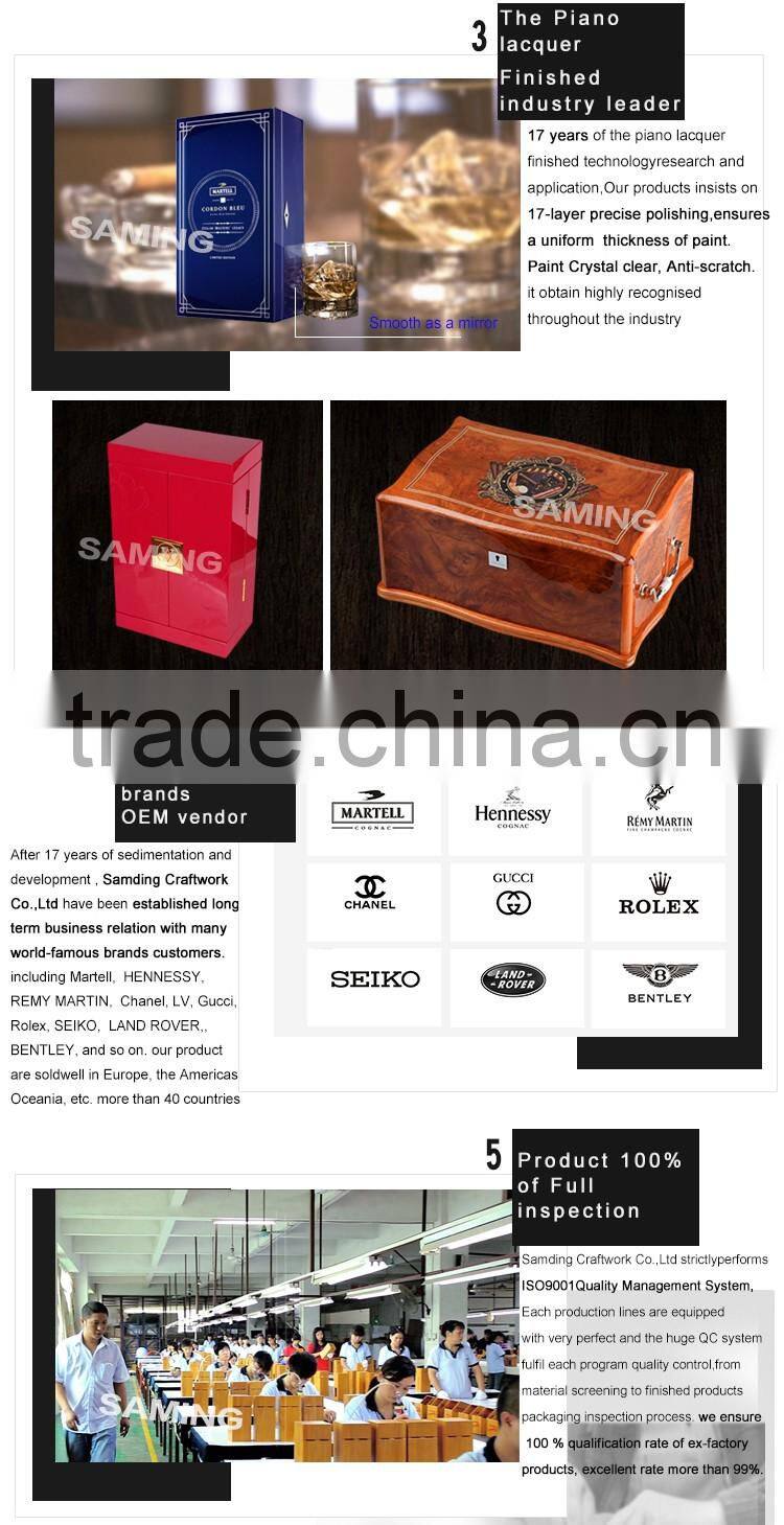 New Luxury Wooden Jewellery Watch Window Display Gift Box Piano Finish 824 -2.5k