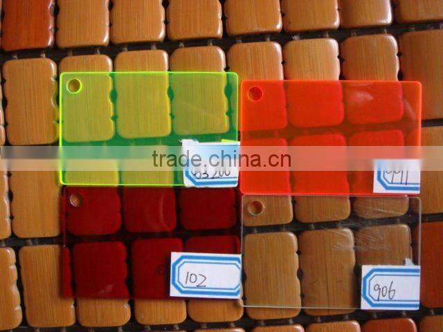 Orange color transparent plexiglass