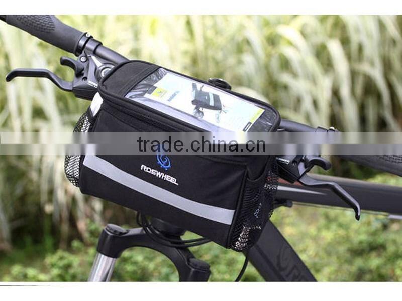 Popular Darable Waterproof Polyester Bicycle Bag Front Frame Tube Handlebar Bag