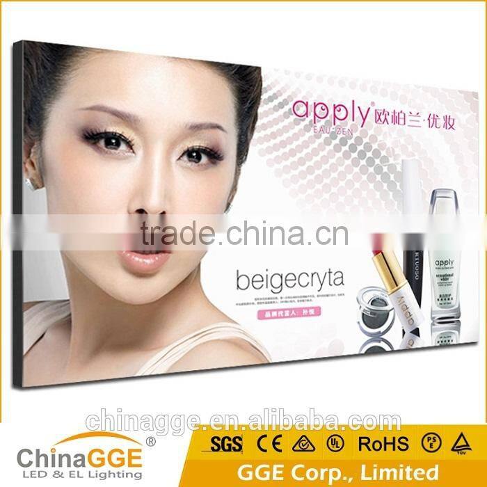led frameless fabric light box/big size advertising board without border