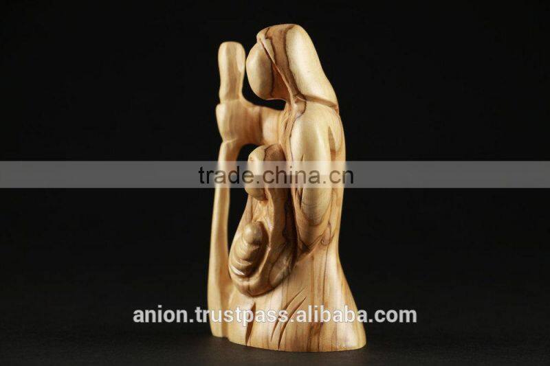 Olive Wood Carved Holy Family