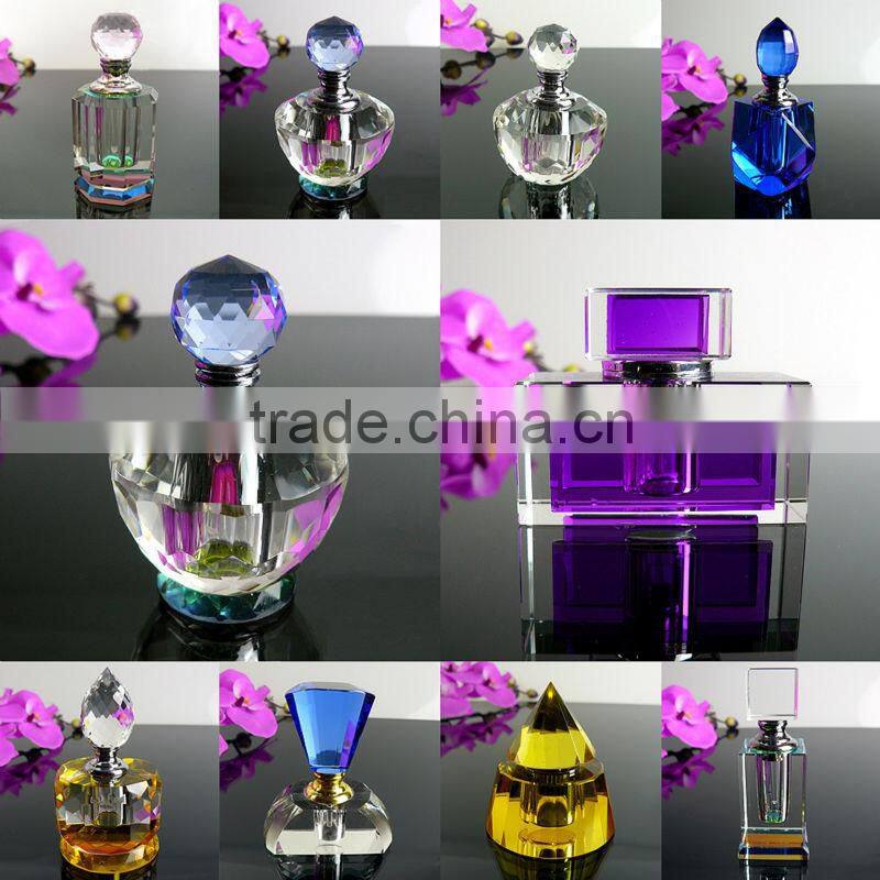 Refillable Crystal Manufacture Perfume Bottle For Wedding Decoration