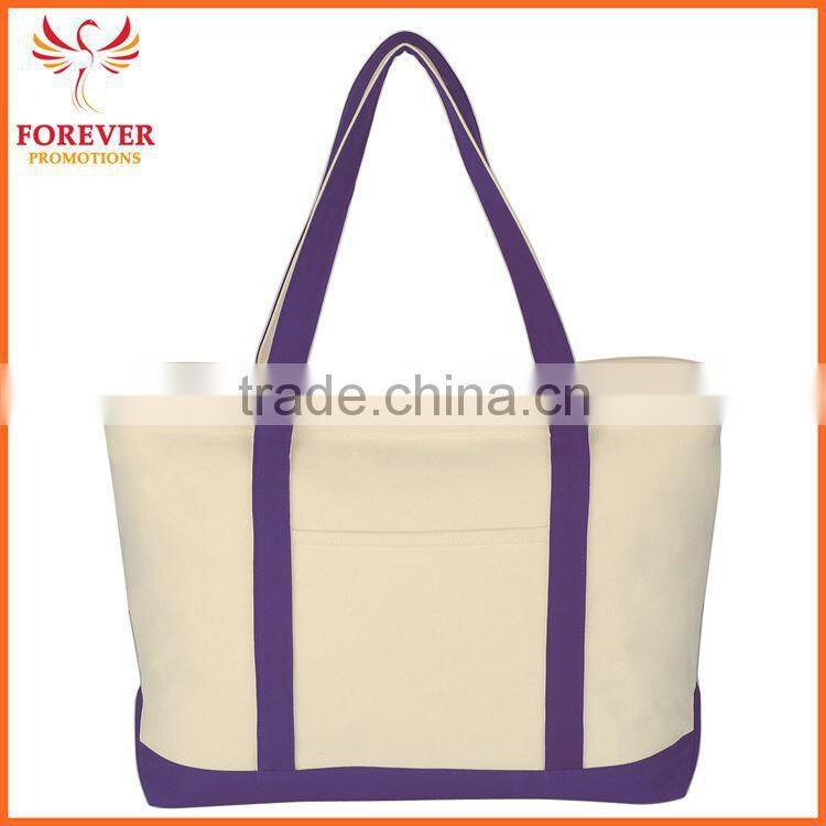 24" W x 14" H Large Heavy Cotton Canvas Boat Tote Bag Wholeslae