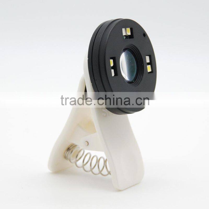 Universal Clip-on professional LED Microscope 70x magnification Lighting Mircoscope for iphone samsung other smartphone