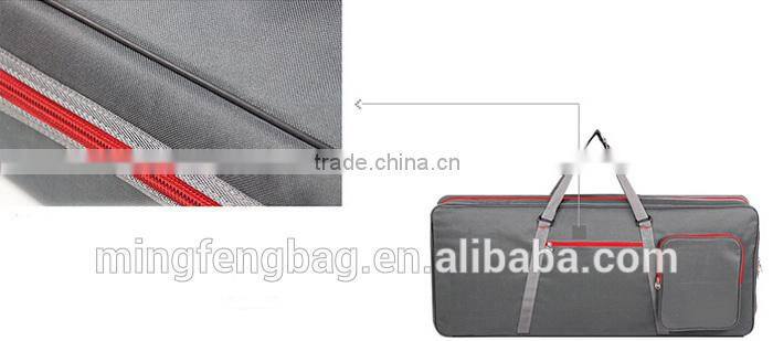 Custom High Quality Tote and Shoulder Thickening 61 Keys Musical Instrument Electronic Organ Bag with Pulleys