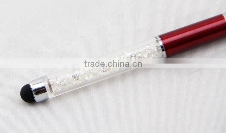 3 in 1 crystal stylus LED pen / electric led stylus pen / stylus touch pen with led light