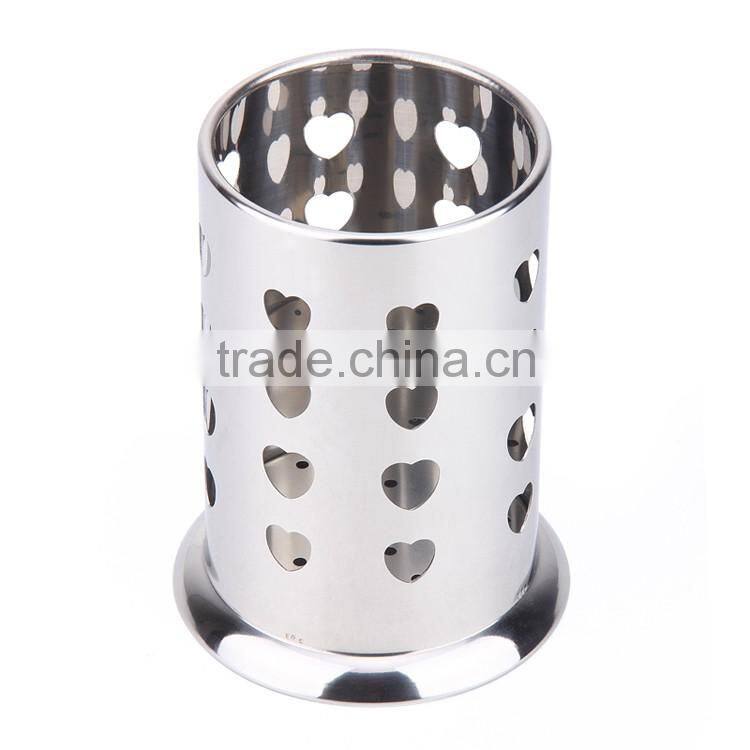 stainless steel chopstick fork & kitchen knife round holder/container