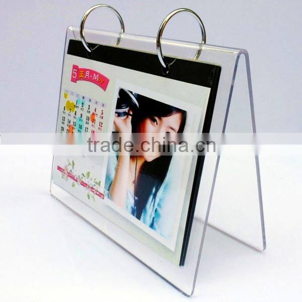 High quality clear plastic acrylic calendar desk
