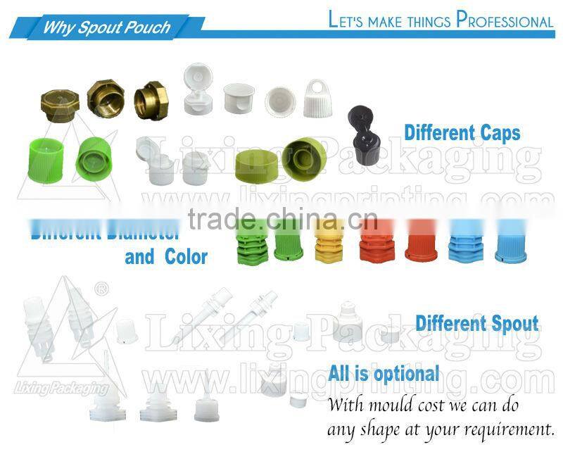 Leechee flavors drinks stand up pouch with spout