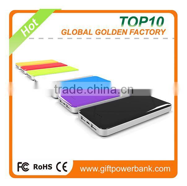 Large capacity double output mobile power bank 12000mAh factory price OEM available