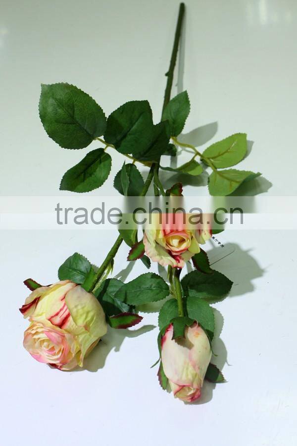 weddings decoration 2016 three head rose factory direct artificial flowers