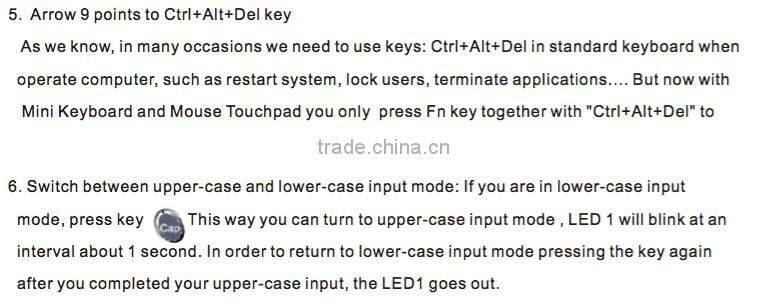 2.4G RF Mini Wireless Keyboard And Mouse With Touchpad