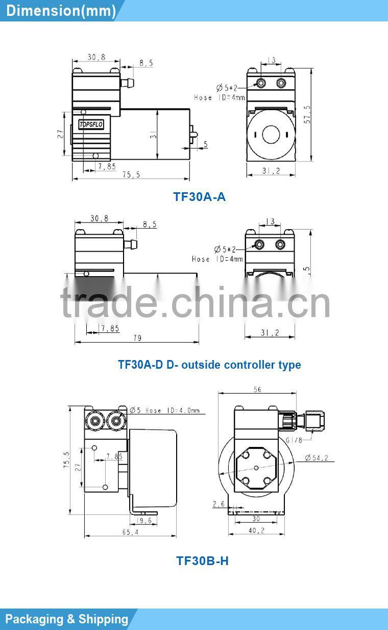 Diaphragm liquid corrosion resistance 6V 12V 24V metal ink-jet fluid pump