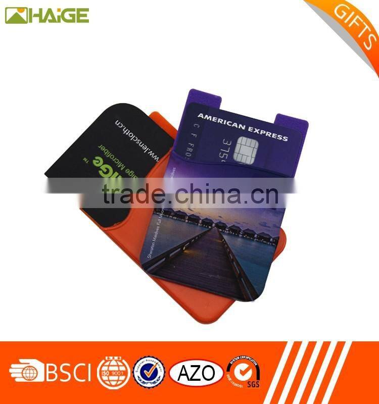 China Factory direct silicone cell phone wallet with 3m sticker