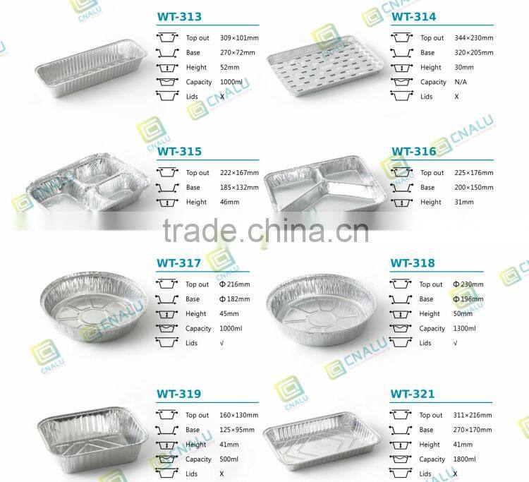 Die Cut Aluminium Foil Container Lid with PP lacquer