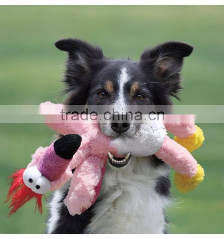 St pet dog toy strong rope material toys plush dog squeaky rope toy