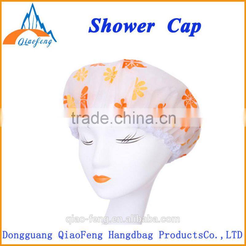 Waterproof PVEA Shower Caps With Double Layers