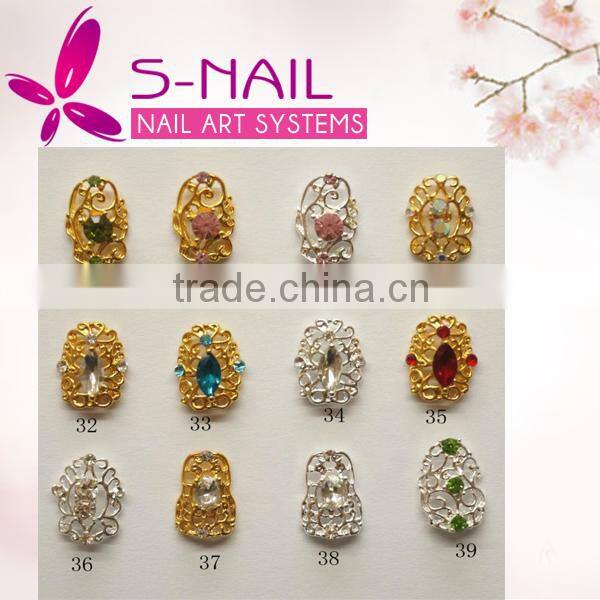 3d metal nail art decoration, alloy nail art decoration, metal nail art
