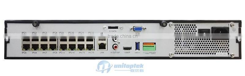 2016 Newest 16CH NVR with 16 POE Interface FOR 1080P/5MP IP Camera Network Video Recorder 4*SATA for HDD Multi-language